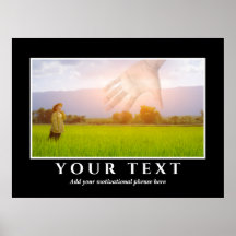 Voeg uw Inspirerend Poster van de Foto van de Teks