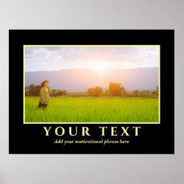 Voeg uw Inspirerend Poster van de Foto van de Teks
