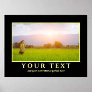 Voeg uw Inspirerend Poster van de Foto van de Teks