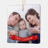 Voeg uw kerstversiering toe keramisch ornament (Links)