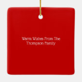 Voeg uw kerstversiering toe keramisch ornament (Achterkant)