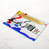 Voeg uw Kind de Trekfoto van de Foto toe Gepersona Folie Feestdagenkaart (Gedraaid)