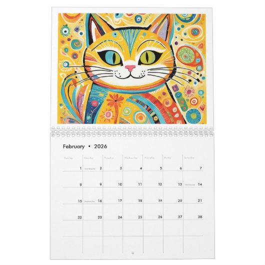 Voeg uw kinderen kunst gepersonaliseerd kalender (Feb 2026)