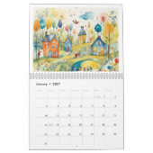 Voeg uw kinderen kunst gepersonaliseerd kalender (Jan 2027)