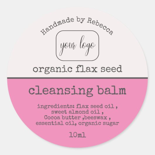 Voeg uw label voor natuurkundige schoonheidsroze p (Voorkant)