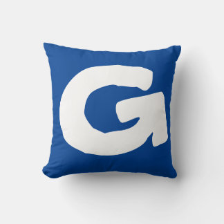 Voeg uw letter G toe Throw kussen