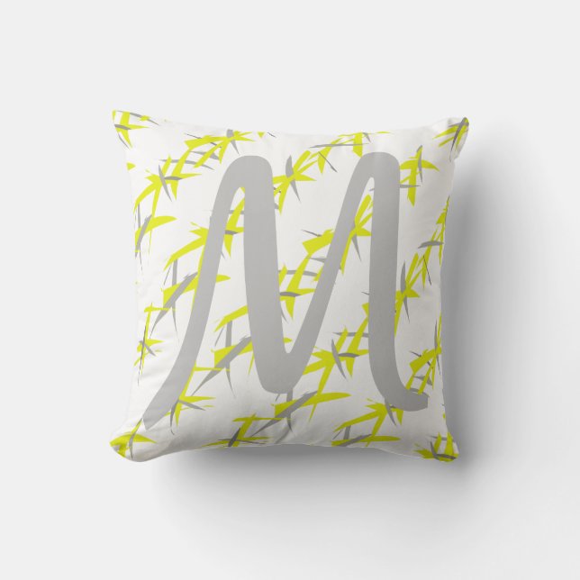 Voeg uw letter M Abstract kussen toe (Voorkant)