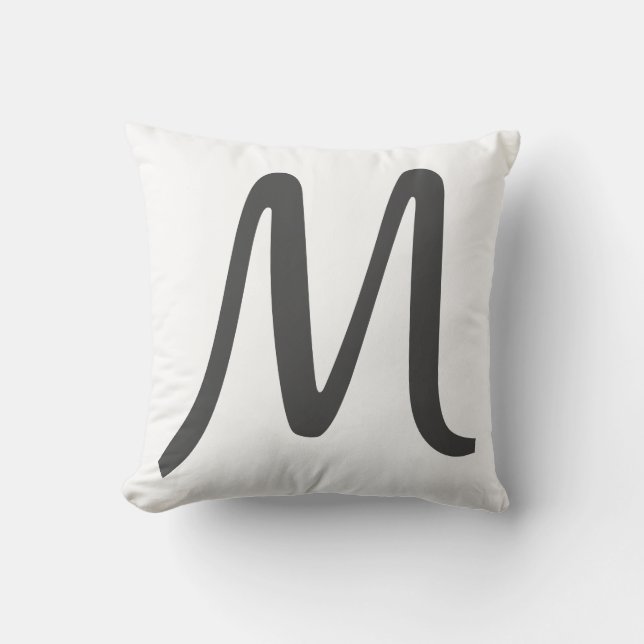 Voeg uw Letter M Sierkussen-kussen toe Kussen (Voorkant)