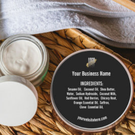 Voeg uw lijst met logo toe met zwarte website ronde sticker