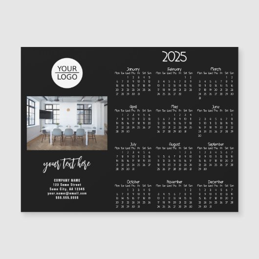 Voeg uw Logo 2025 Kalender Bedrijfsfoto toe (Voorkant)