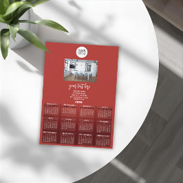 Voeg uw Logo 2026 Kalender Bedrijfsfoto toe