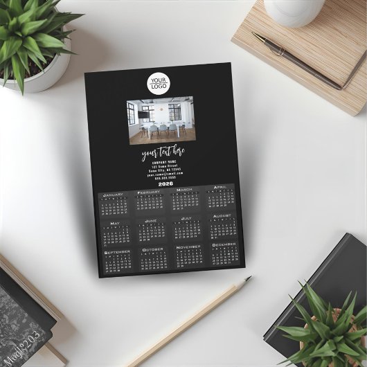Voeg uw Logo 2026 Kalender Bedrijfsfoto toe