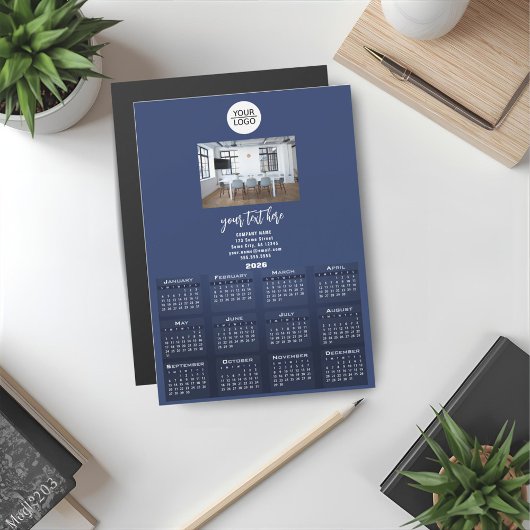 Voeg uw Logo 2026 Kalender Bedrijfsfoto toe