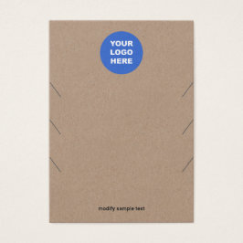 Voeg uw Logo 3-Ketting Kraft-kaart toe Visitekaartje