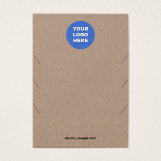Voeg uw Logo 3-Ketting Kraft-kaart toe Visitekaartje (Voorkant)