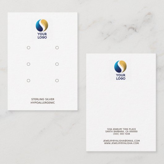 Voeg uw Logo 3 paren die een schermhouder wit zijn Visitekaartje (Voorkant / Achterkant)