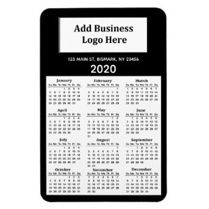 Voeg uw Logo aan deze Douane 2020 Kalender toe Magneet