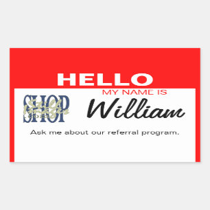 Voeg Uw Logo aan dit Label van de Naam van Douane 