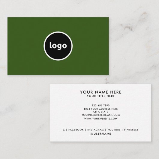 Voeg uw Logo aangepaste professionele Visitekaartj Visitekaartje (Voorkant / Achterkant)