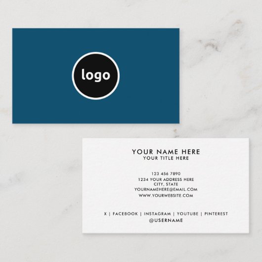 Voeg uw Logo aangepaste professionele Visitekaartj Visitekaartje (Voorkant / Achterkant)