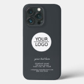Voeg uw Logo Aangepaste Tekst Bedrijf Grijs toe Case-Mate iPhone Case (Achterkant)