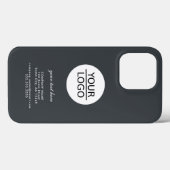 Voeg uw Logo Aangepaste Tekst Bedrijf Grijs toe Case-Mate iPhone Case (Achterkant (horizontaal))