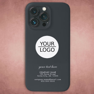 Voeg uw Logo Aangepaste Tekst Bedrijf Grijs toe Case-Mate iPhone Case