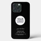 Voeg uw logo Aangepaste tekst Bedrijf Zwart toe Case-Mate iPhone Case (Achterkant)