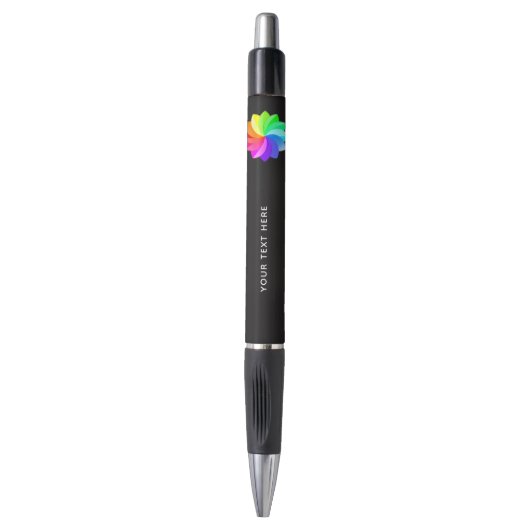 Voeg uw Logo aangepaste tekst toe Black Business Pen (Voorkant Verticaal)