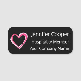 Voeg UW Logo aangepaste tekstlabel met tag-label t Naamplaatje