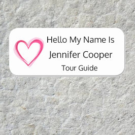 Voeg UW Logo aangepaste tekstlabel met tag-label t Naamplaatje