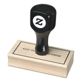 Voeg uw logo aanpasbaar toe rubberstempel