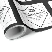 Voeg uw logo aanpasbare sjabloon toe cadeaupapier (Rol Hoek)