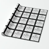 Voeg uw logo aanpasbare sjabloon toe cadeaupapier (Uitgerold)
