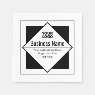 Voeg uw logo aanpasbare sjabloon toe servet