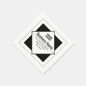 Voeg uw logo aanpasbare sjabloon toe servet (Hoek)