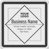 Voeg uw logo aanpasbare sjabloon toe sticker (Voorkant)