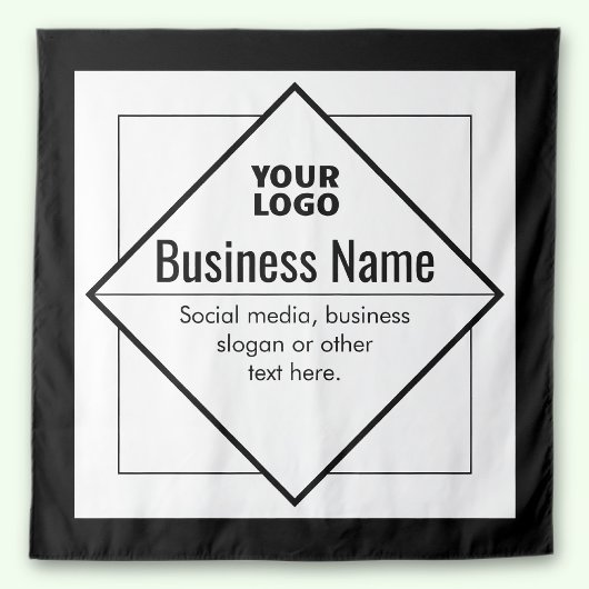 Voeg uw logo aanpasbare sjabloon toe wandkleed
