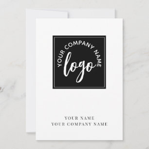 Voeg uw logo bedrijf toe  notitiekaartje