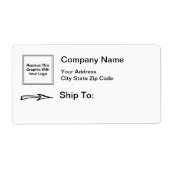 Voeg uw Logo bedrijf verzendlabels toe Etiket (Voorkant)