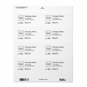 Voeg uw Logo bedrijf verzendlabels toe Etiket (Full Sheet)