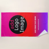 Voeg uw Logo  Bedrijfsmaga toe Strandlaken (Voorkant)