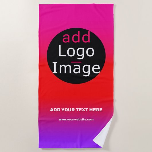 Voeg uw Logo  Bedrijfsmaga toe Strandlaken (Voorkant)