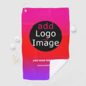 Voeg uw Logo  BedrijfsMagenta Beach toe Golfhanddoek (Insitu)