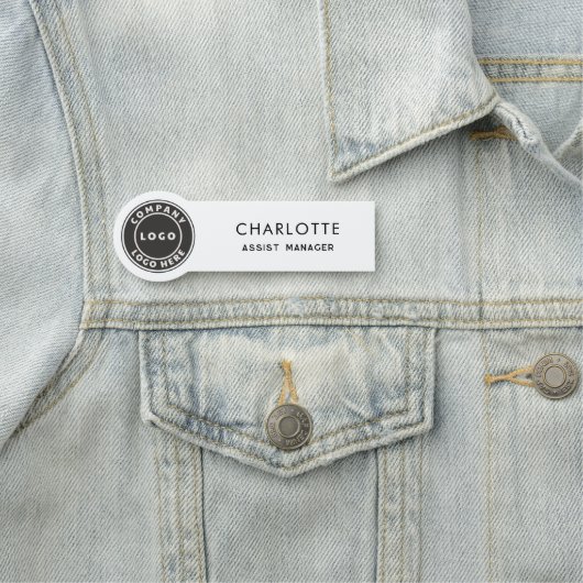 Voeg uw Logo bedrijfspersoneel persoonlijke toe Naamplaatje (In situ)