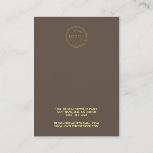 Voeg uw Logo-beeldscherm toe met 3 paren bruin Visitekaartje (Achterkant)