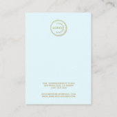 Voeg uw Logo-beeldscherm toe met 3 paren Lichtblau Visitekaartje (Achterkant)