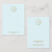 Voeg uw Logo-beeldscherm toe met 3 paren Lichtblau Visitekaartje (Voorkant / Achterkant)