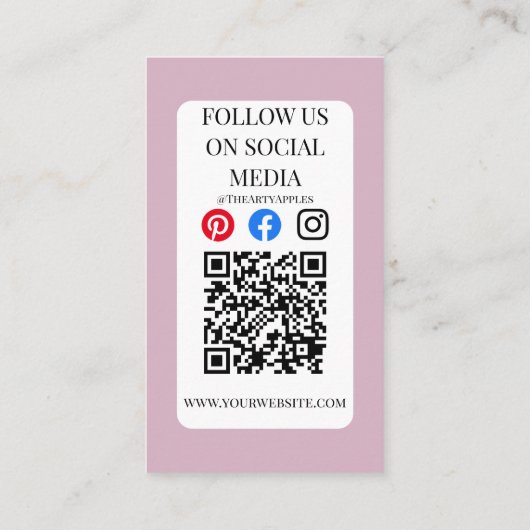 VOEG UW LOGO bekerbekerbekervinylregenboog TOE Visitekaartje (Achterkant)