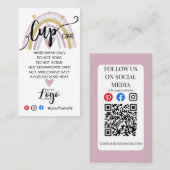 VOEG UW LOGO bekerbekerbekervinylregenboog TOE Visitekaartje (Voorkant / Achterkant)